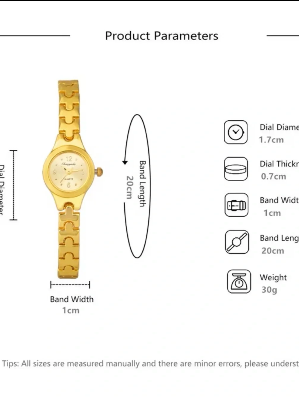 Gold-Tone Women's Bracelet Watch by Chaoyada